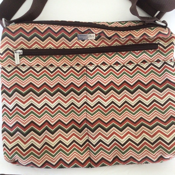 BAGGALINI FALL STRIPE ZIG ZAG MESSENGER CROSSBODY BAG PURSE - Picture 5 of 14